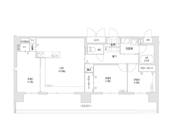 物件○○の間取り図