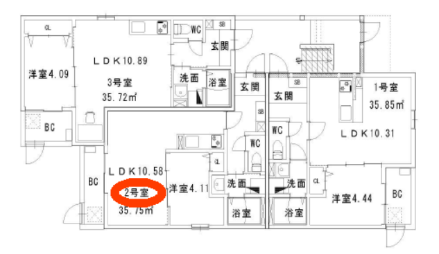 物件○○の間取り図