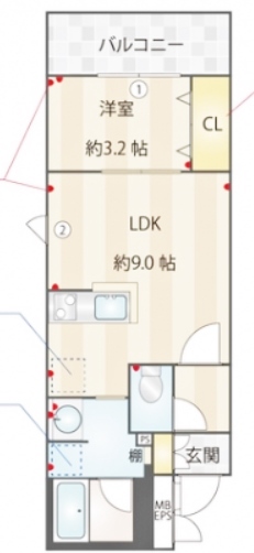 物件○○の間取り図