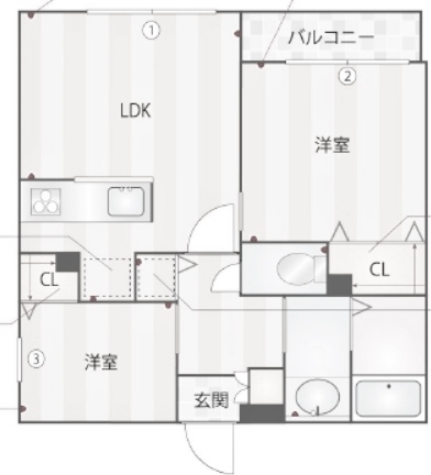 物件○○の間取り図