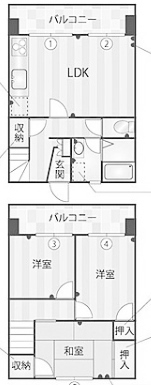 物件○○の間取り図