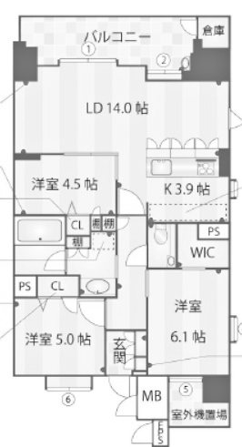 物件○○の間取り図