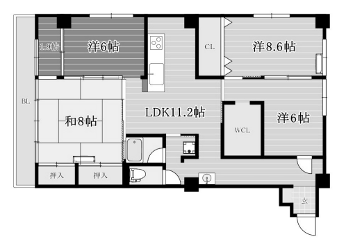 物件○○の間取り図
