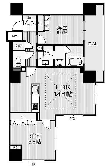 物件○○の間取り図