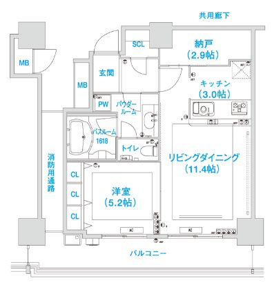 物件○○の間取り図