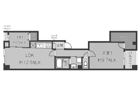 物件○○の間取り図