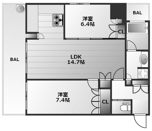 物件○○の間取り図