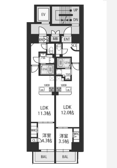 物件○○の間取り図