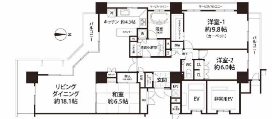 物件○○の間取り図