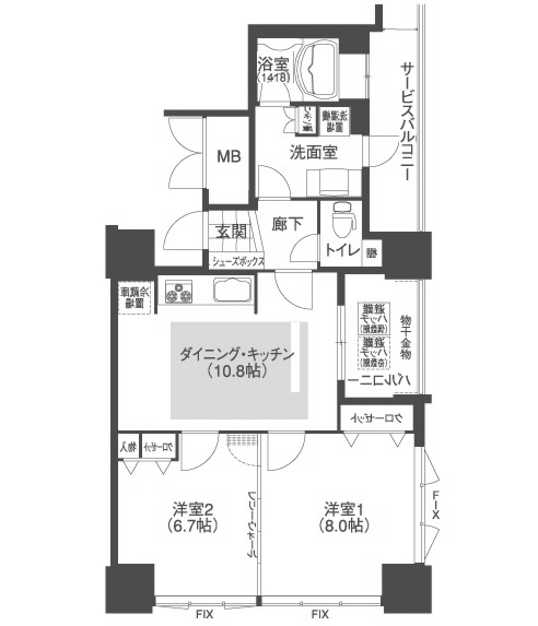 物件○○の間取り図