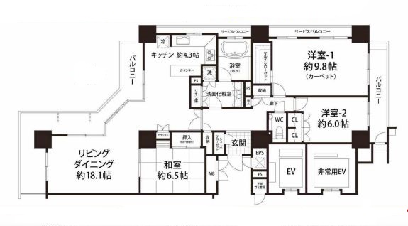 物件○○の間取り図