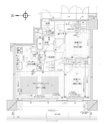 物件○○の間取り図