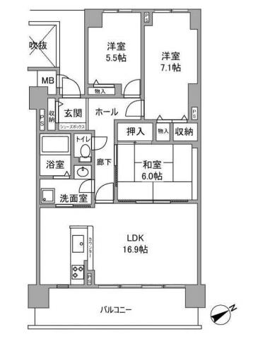 物件○○の間取り図