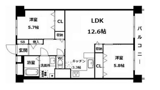 物件○○の間取り図