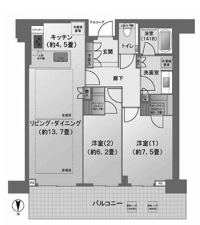 物件○○の間取り図