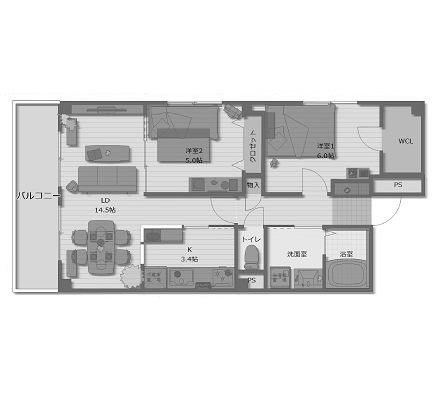 物件○○の間取り図