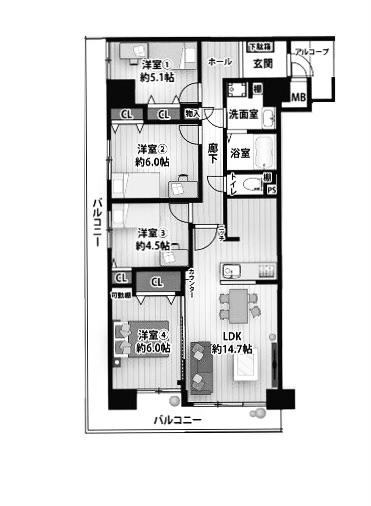 物件○○の間取り図
