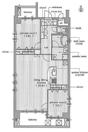 物件○○の間取り図