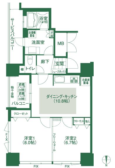 物件○○の間取り図