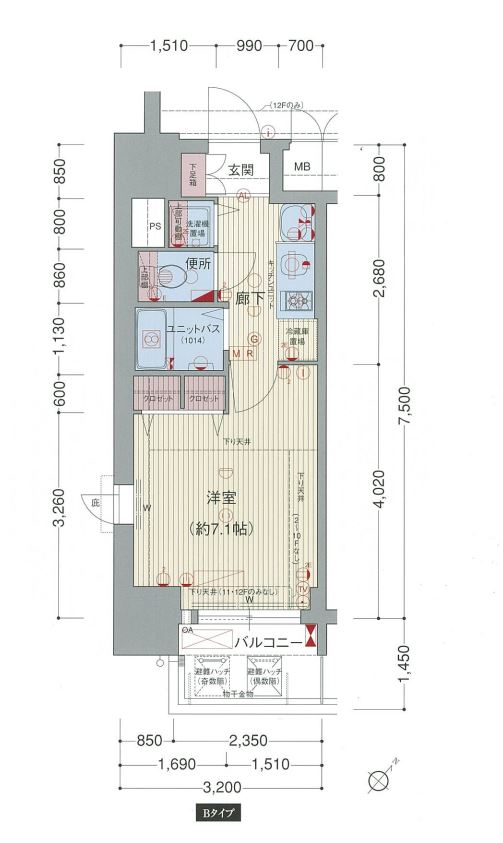 物件○○の間取り図