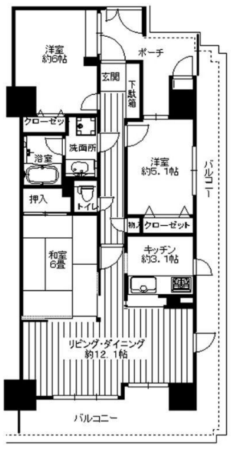 物件○○の間取り図